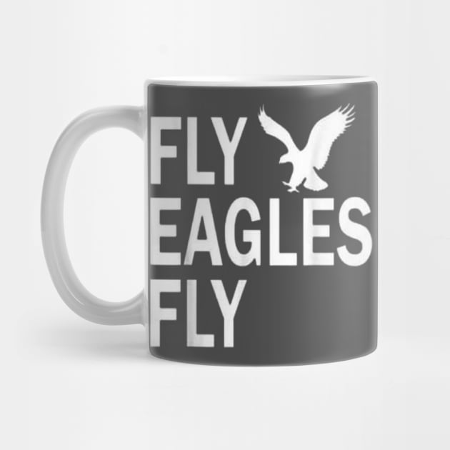 Fly Eagles Fly Vintage Flying Bird Inspirational Hawk Fan by MARBBELT